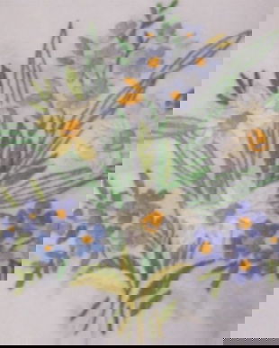 Napron brodat cu narcise