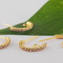 Baza cercei, placat cu aur 14K (1per)