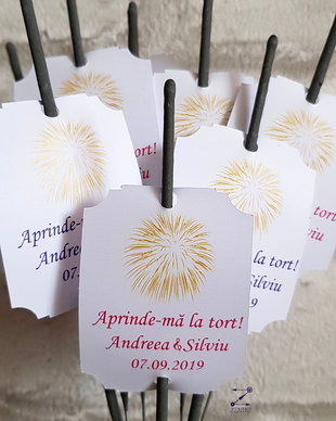 Artificii nunta, artificii personalizate, marturii nunta artificii, marturii botez artificii
