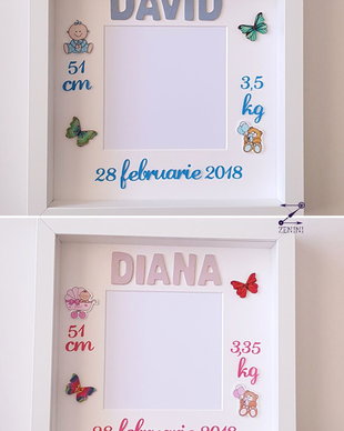 Rama foto copii, rama foto botez, rama foto nou-nascut, rama foto personalizata, rama foto bebelus