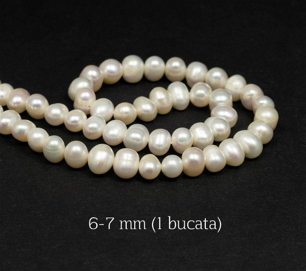 Perle naturale, 6-7 mm (1 buc), PBS-01