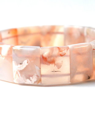 Bratara elastica din pietre naturale de agat, varietatea cherry blossom