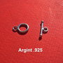 Inchizatoare toggle din argint .925 rodiat aprox 9x13 mm cu 15x6 mm