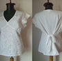 BLUZA BUMBAC ALB BRODATA MANUAL
