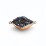 Link quartz druzy - cu  margini electroplacate aur