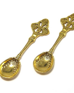 Pandantiv metalic, auriu antichizat, 60x15.5 mm