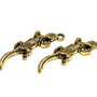 Pandantiv metalic, auriu antichizat, soparla, 39x11 mm