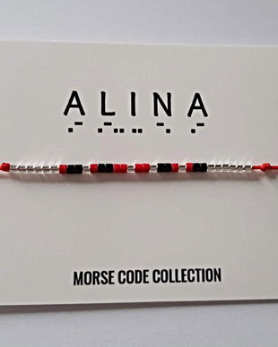 Bratara mesaj cod Morse ALINA