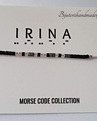 Bratara mesaj cod Morse IRINA