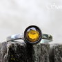 Inel argint cu cristal galben-citrine