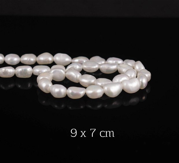 Perle naturale, 9x7 mm (1 buc), PBS-05