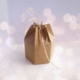 Set 10 cutiute hexagonale carton natur/ kraft - cu fir de iuta - Candy box