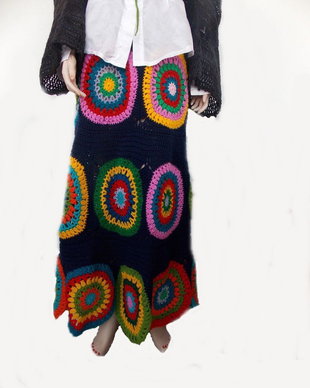 Fusta crosetata hippie