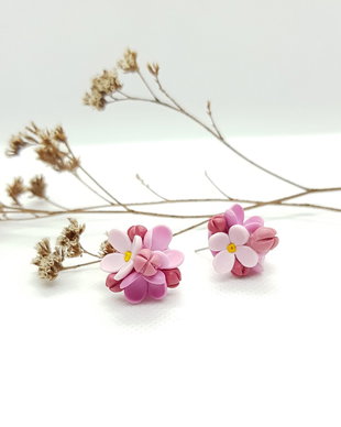 Cercei liliac roz ~LICHIDARE STOC~