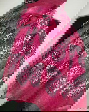 Esarfa xxl cu fluturi