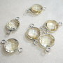 (2 bucati) Citrin fatetat in rama de argint .925 (India - lucrat manual) aprox 5.5x14x20 mm (cu anourile)