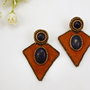 Cercei statement cu lapis lazuli