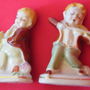 2 miniaturi portelan-muzicanți
