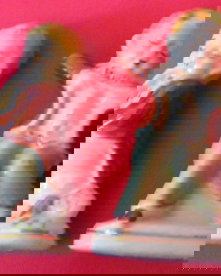 2 miniaturi portelan-muzicanți