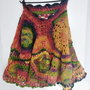 Poncho impaslit si crosetat, asimetric, de toamna