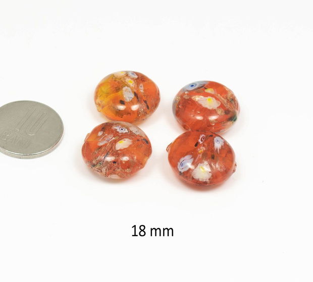 Lampwork, 18 x 18 mm, LP139