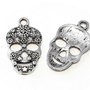 Pandantiv / charm metalic, craniu, 23x13.5x2 mm