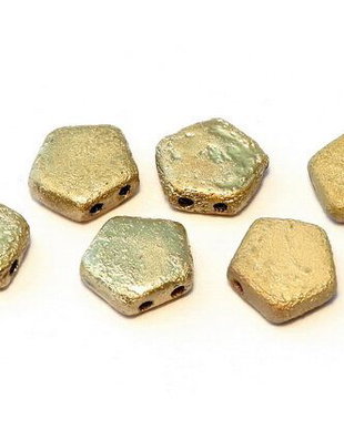 Margele Pego, 10x10 mm, Crystal Etched Amber Full - 00030-26480
