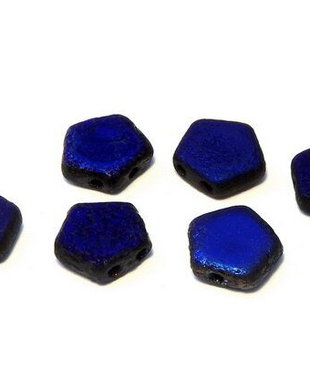 Margele Pego, 10x10 mm, Crystal Etched Azuro Full - 23980-22283