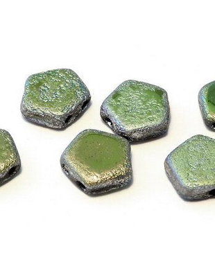 Margele Pego, 10x10 mm, Crystal Etched Full Vitrail - 23980-28180