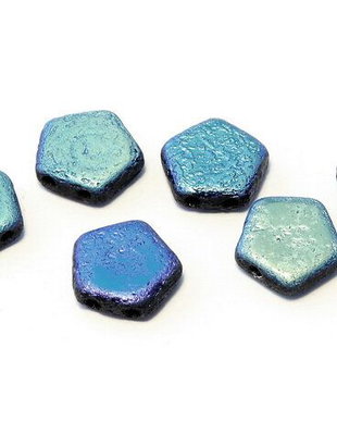Margele Pego, 10x10 mm, Crystal Etched AB Full - 23980-28783