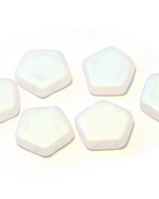 Margele Pego, 10x10 mm, Jet Full AB Matted - 23980-28773
