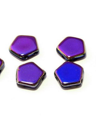 Margele Pego, 10x10 mm, Jet Full Sliperit - 23980-29503