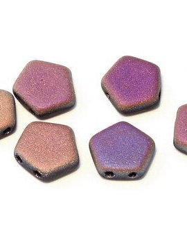 Margele Pego, 10x10 mm, Jet Sliperit Full Matted - 23980-29573