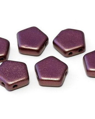 Margele Pego, 10x10 mm, Alabaster Pastel Burgundy - 02010-25031