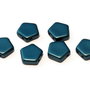 Margele Pego, 10x10 mm, Alabaster Pastel Petrol - 02010-25033