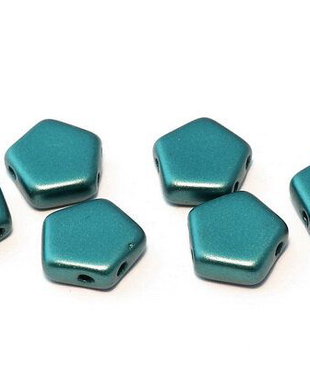 Margele Pego, 10x10 mm, Alabaster Pastel Emerald - 02010-25043