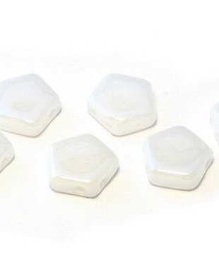 Margele Pego, 10x10 mm, Margele Pego, 10x10 mm, Chalk White Shimmer - 03000-20600