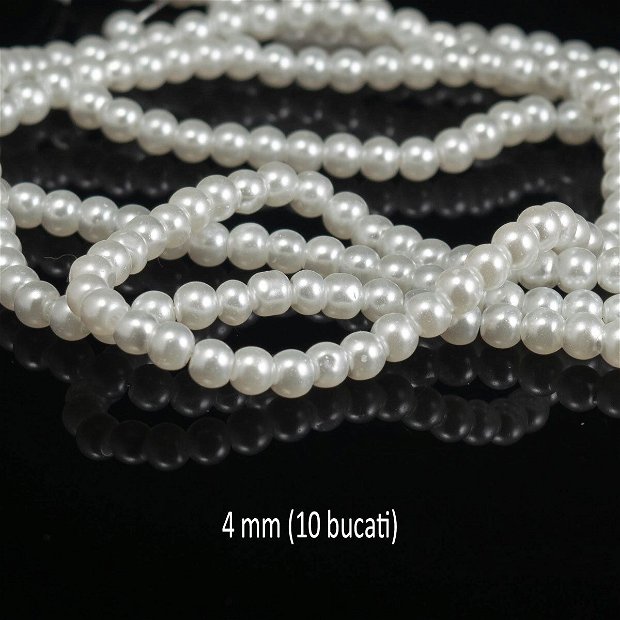 Perle de sticla, 4 mm, 10 buc, MPS-06