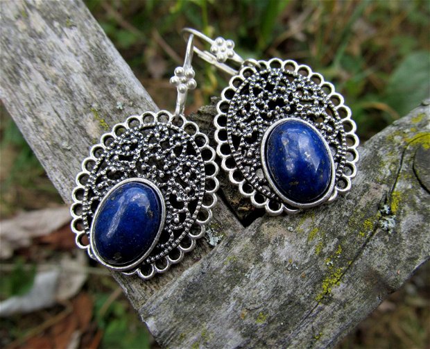 Pandantiv argintat cu piatra naturala Lapis Lazuli