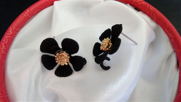Eradicate Misunderstand cheat Baze cercei (2 buc) flori negre | Breslo