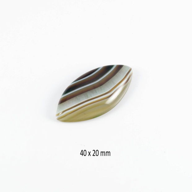 Cabochon Agata naturala, 40 x 20 mm, CSP-22