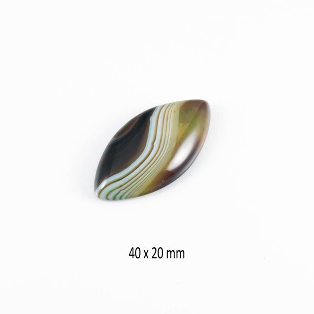 Cabochon Agata naturala, 40 x 20 mm, CSP-23