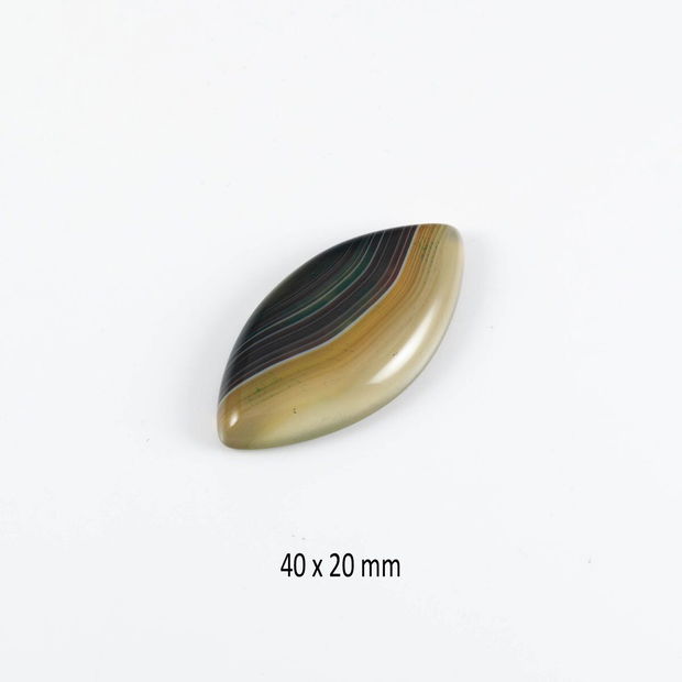 Cabochon Agata naturala, 40 x 20 mm, CSP-24