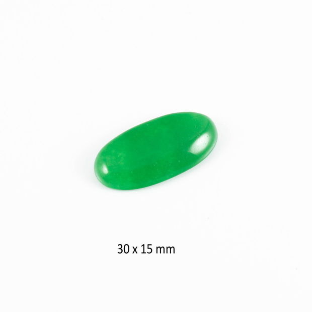 Cabochon Onix verde, 30 x 15 mm, CSP-63