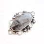 Conector Quartz turmalinat  in rama argintata