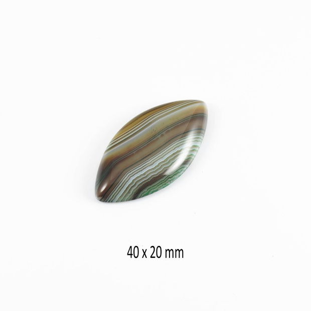 Cabochon Agata naturala, 40 x 20 mm, CSP-28