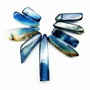 Set pandant/baza colier blue agate