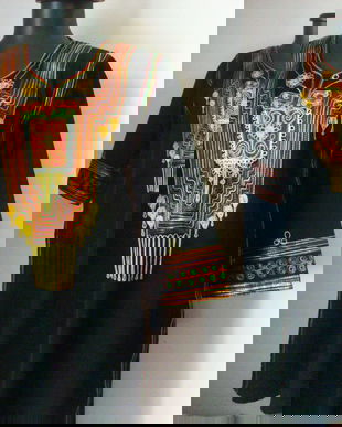 KAFTAN NEGRU BRODERIE FIR MATASE COLORATA