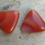 Cabochon agata caramizie, 25 mm