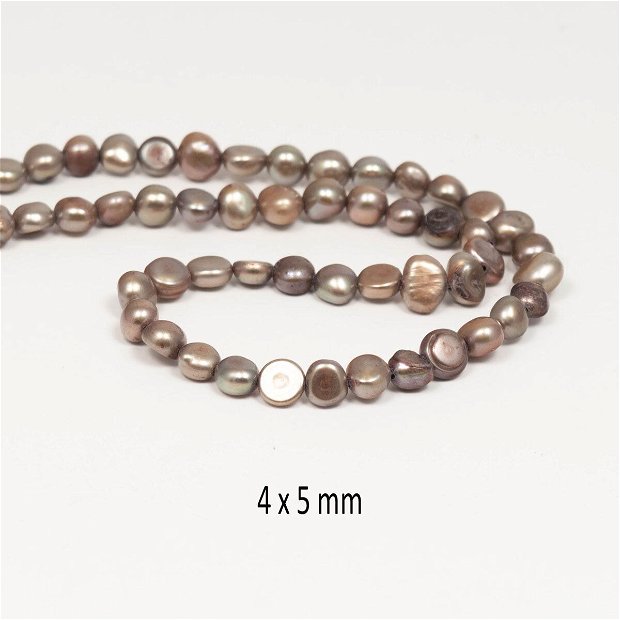 Perle naturale, 4x5 mm (1 buc), PBS-06